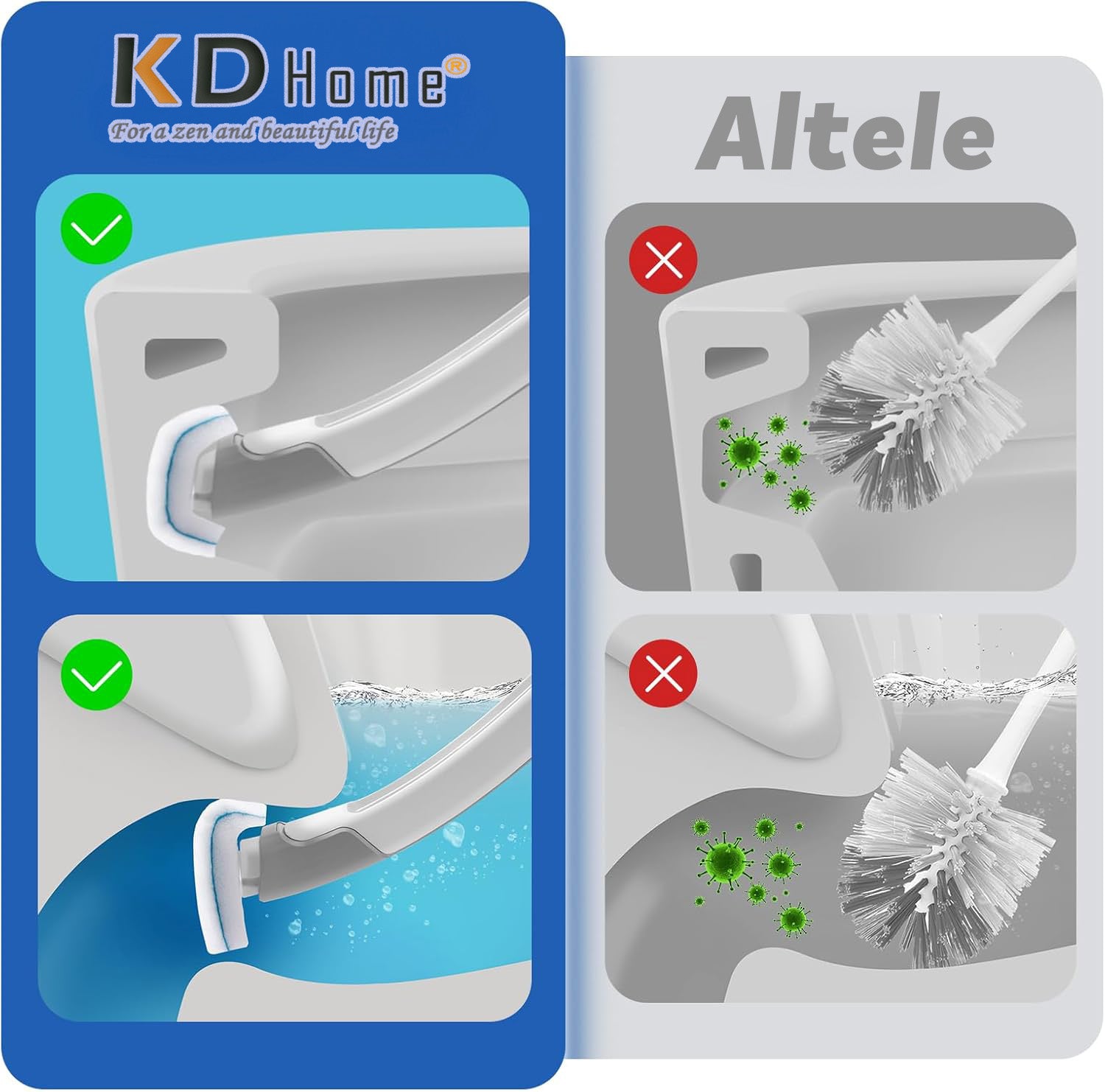 Perie Curatare WC Pentru Toaleta KD Home SnapBrush Perie Curatare WC Pentru Toaleta KD Home SnapBrush
